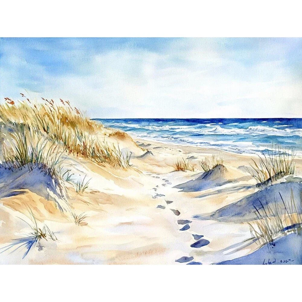 Coastal Dune Path Canvas Print - 11 tall x14 wide